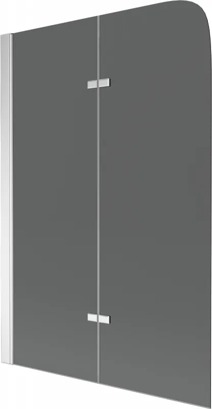 Mexen FELIX, vaňová zástena, 2-krídlová, 80 x 140 cm, šedá, 890-080-002-01-40