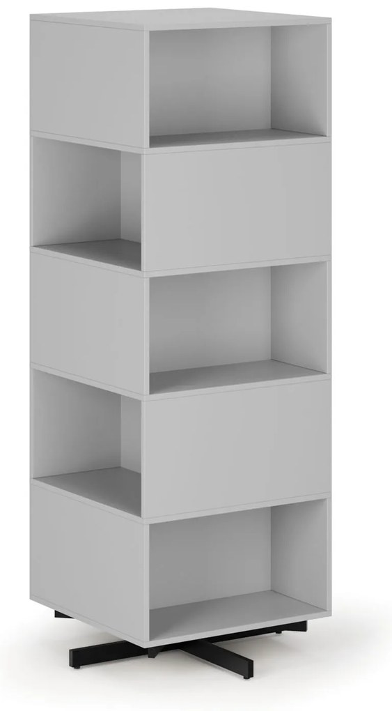 Otočný regál, 680×680×1932 mm, 10 oddielov, sivá