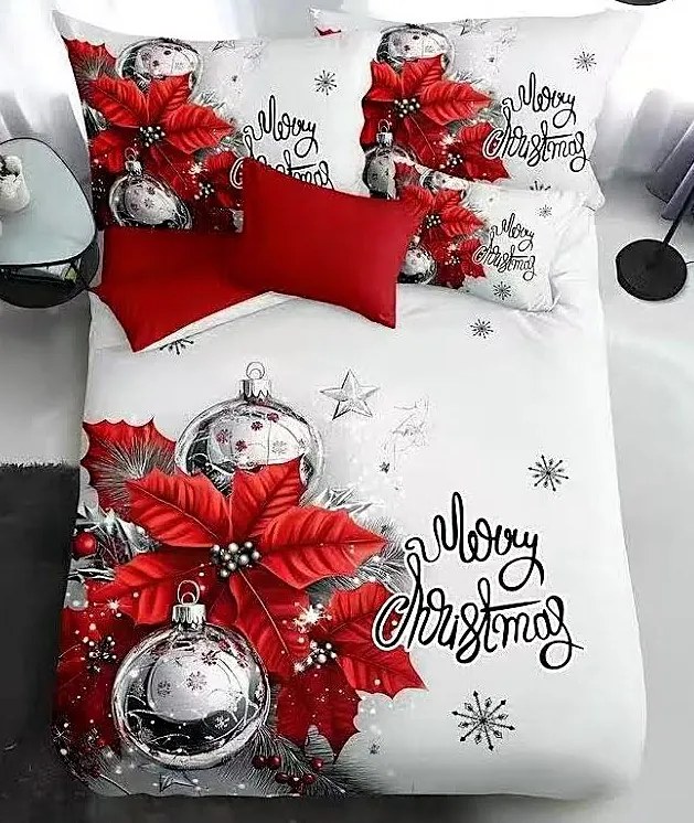 Obliečky Vianoce V4 Bavlna 7-dielna súprava