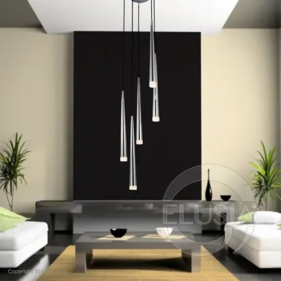 Minimalistické svietidlo Stylo 5 chróm