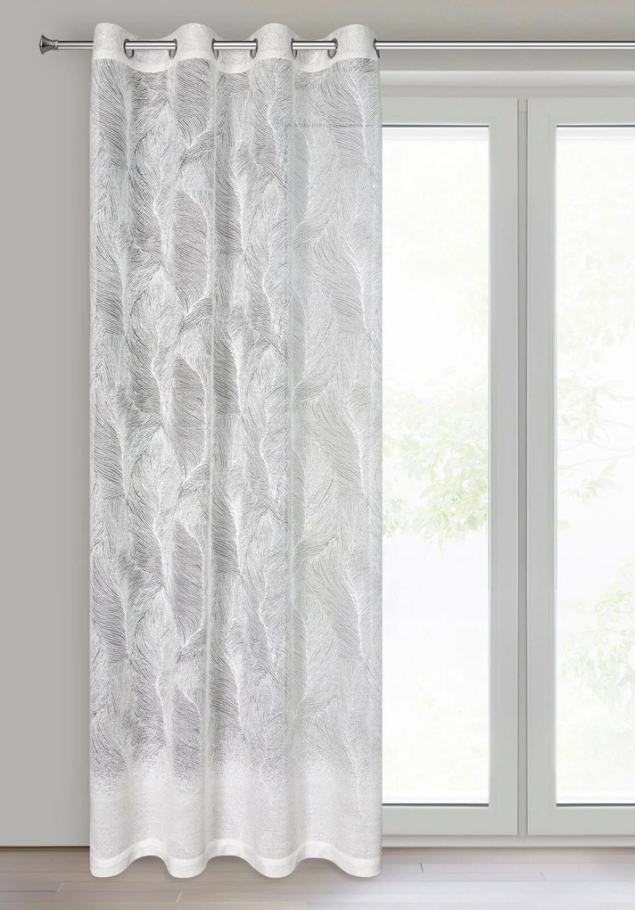 ZÁVES NA KRÚŽKOCH LINNEA 140X250 CM BIELA