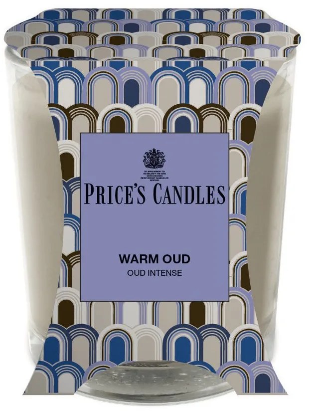 Price´s Price's vonná svíčka ve skle Warm Oud - hoření 45h