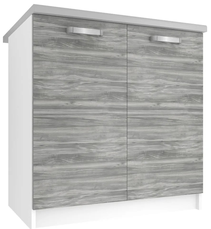Kuchynská skrinka Belini spodná 80 cm šedý antracit Glamour Wood s pracovnou doskou  TOR SD80/0/WT/GW/0/U