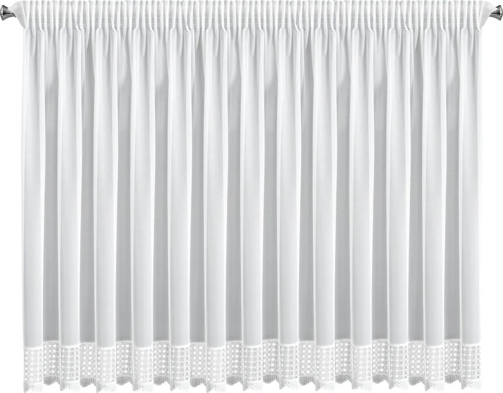 ZÁCLONA NA PÁSKE KATRINA 350X150 CM BIELA
