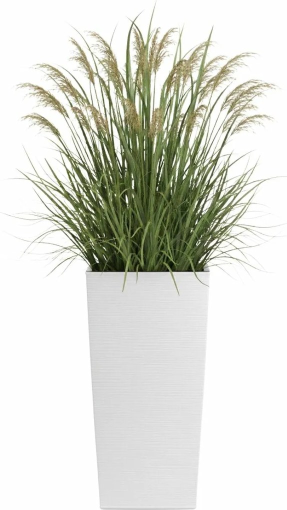 PLASTOVÝ KVETINÁČ PORTO RIFLO 57X29,5X29,5 CM BIELA