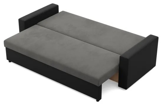 Trojmiestna rozkladacia sedačka LUNA popolová / čierna