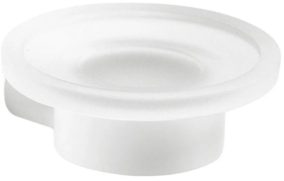 Gedy - Nástenná mydelnička PIRENEI mliečne sklo/matná biela