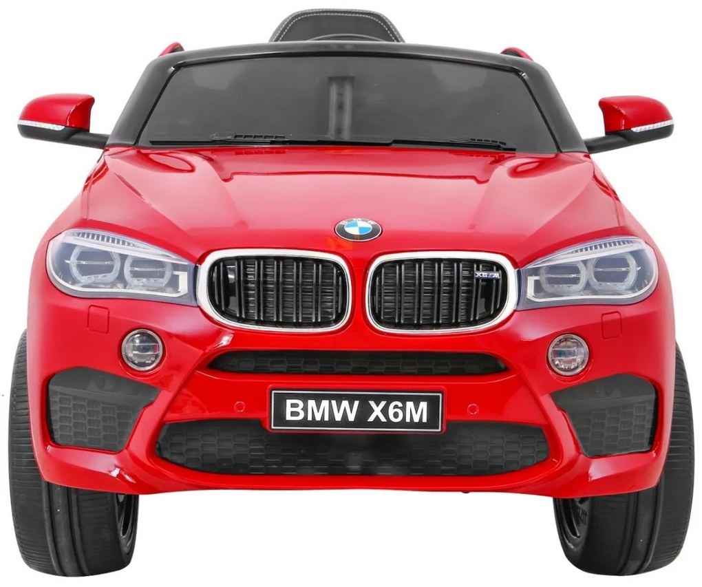 RAMIZ ELEKTRICKÉ AUTÍČKO BMW X6 - LAKOVANÉ - ČERVENÉ - MOTOR 2X45W - BATÉRIA - 2 x 6V/7Ah - 2023