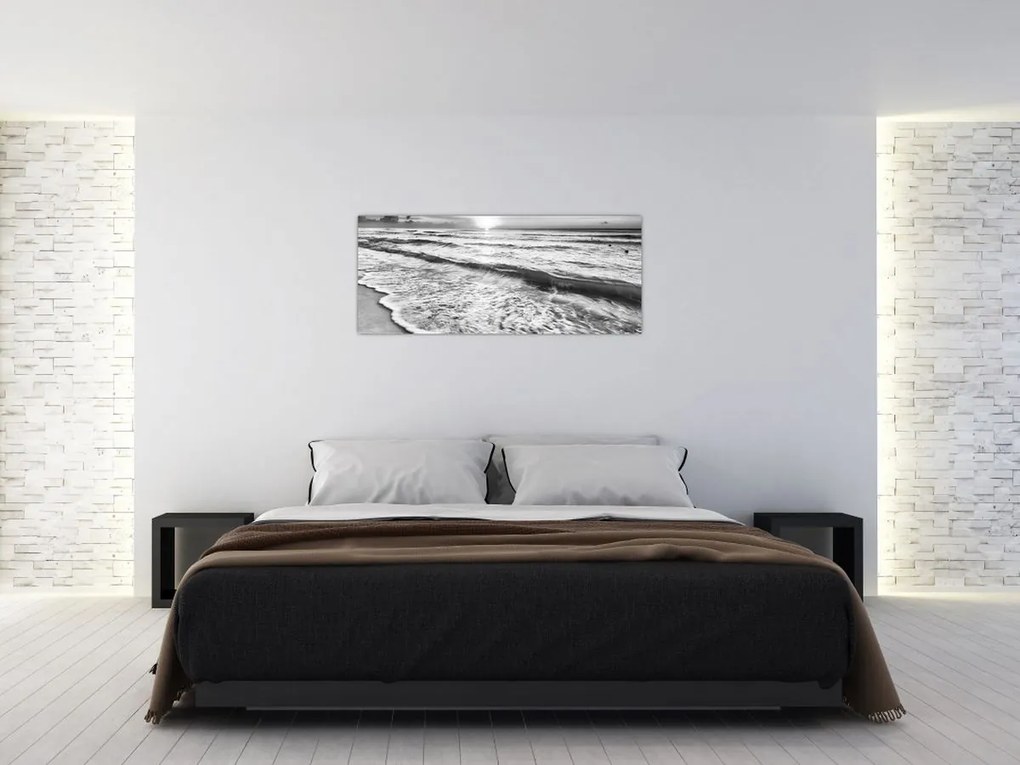 Obraz - Západ slnka pri mori (120x50 cm)