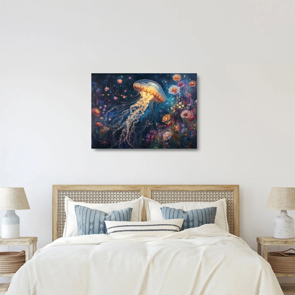 Sklenený obraz - Magická medúza (70x50 cm)