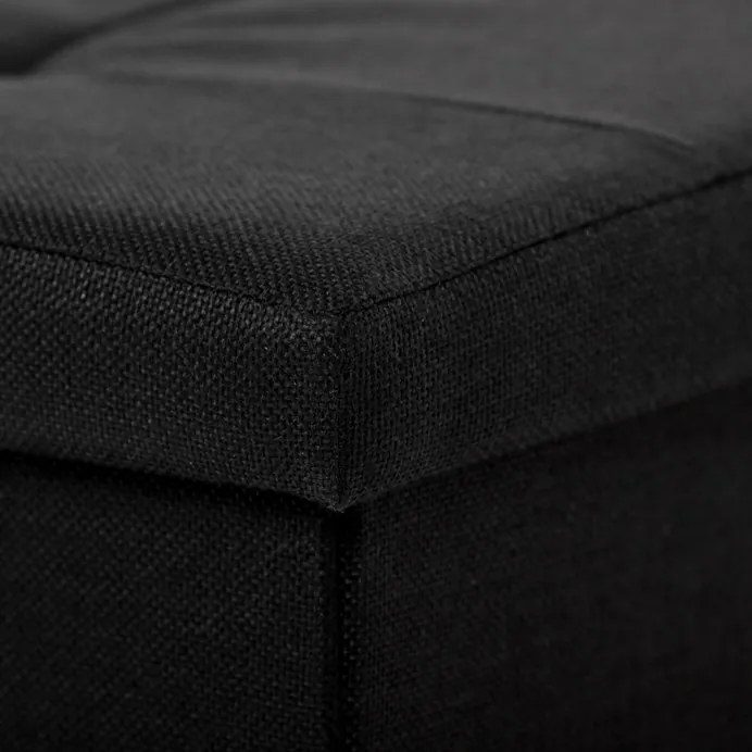 Autronic BONTEC Taburet s úložným priestorom, čierna, látka, TAB-462 BK2 Farba: Šedá