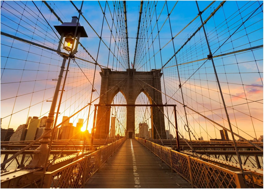 Sklenený obraz - Brooklynský most, Manhattan, New York (70x50 cm)