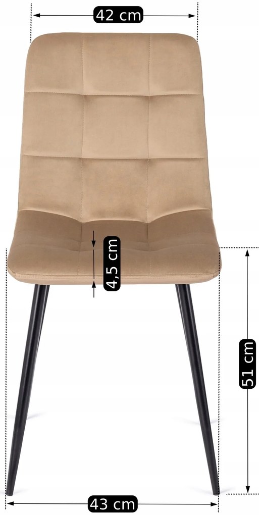 PROXIMA.store - Čalúnená jedálenska stolička PERU FARBA: tyrkysová, FARBA NÔH: čierna