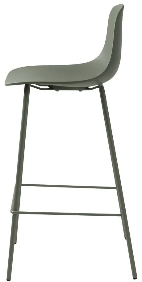 Kaki plastová barová stolička 92,5 cm Whitby – Unique Furniture