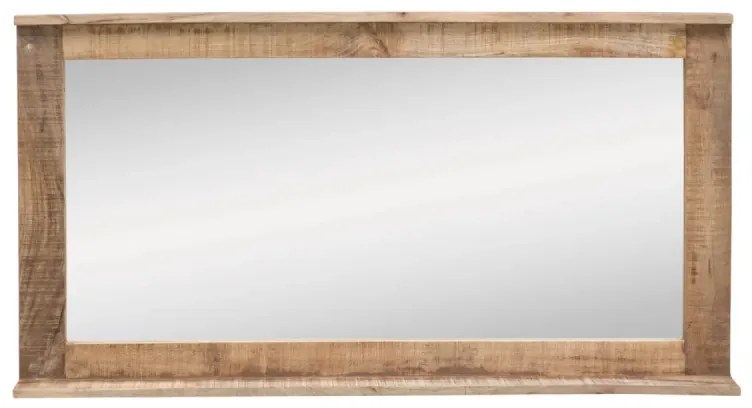 furniture-nabytek.cz - Masívne kúpeľňové zrkadlo Pune II z mangového dreva, lakované, prírodná farba – 124×65 cm