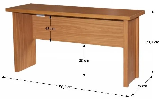 Písací stôl Oscar T01 - čerešňa americká
