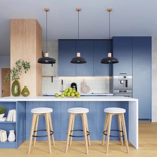 Sollux SL.1322 - Luster na lanku FANO 1xE27/15W/230V pr. 34 cm čierna