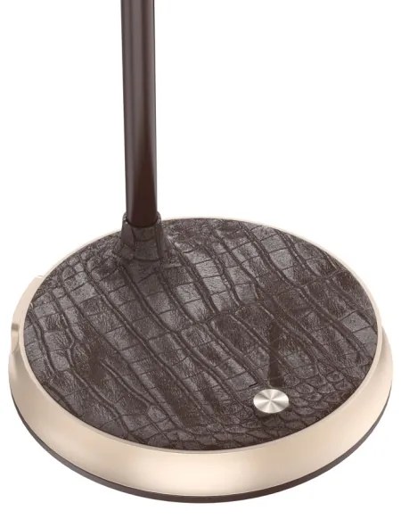 Immax 08971L - LED Stmievateľná stolná lampa FINCH LED/9W/12/230V hnedá/zlatá