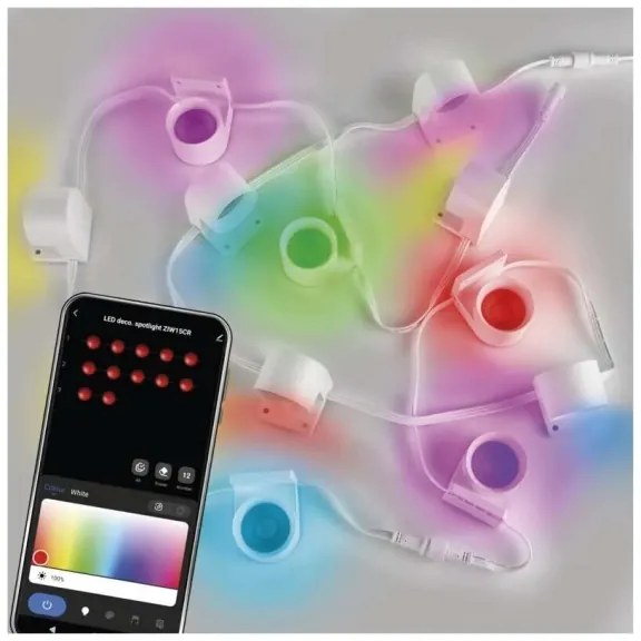 LED RGBIC+CCT dekoračná reťaz GoSmart 12xLED/7W/230V 255 cm Wi-Fi Tuya