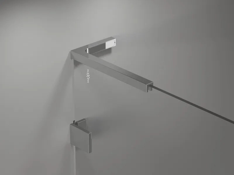 Mexen Lunar, L Duo výklopný sprchový kút 110 x 95 cm, 8mm číre sklo, chrómový profil, 834L-110L-095P-01-00