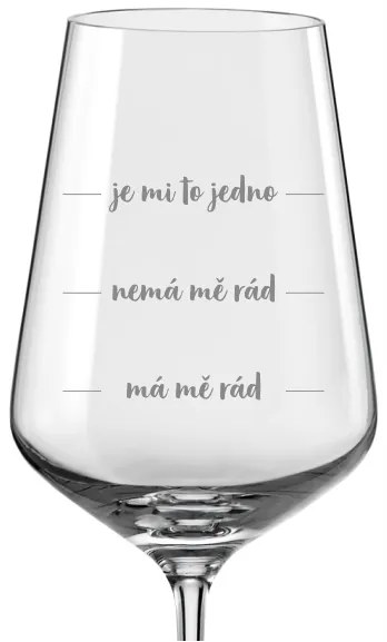Poháre na víno Má ma rád-Nemá ma rád