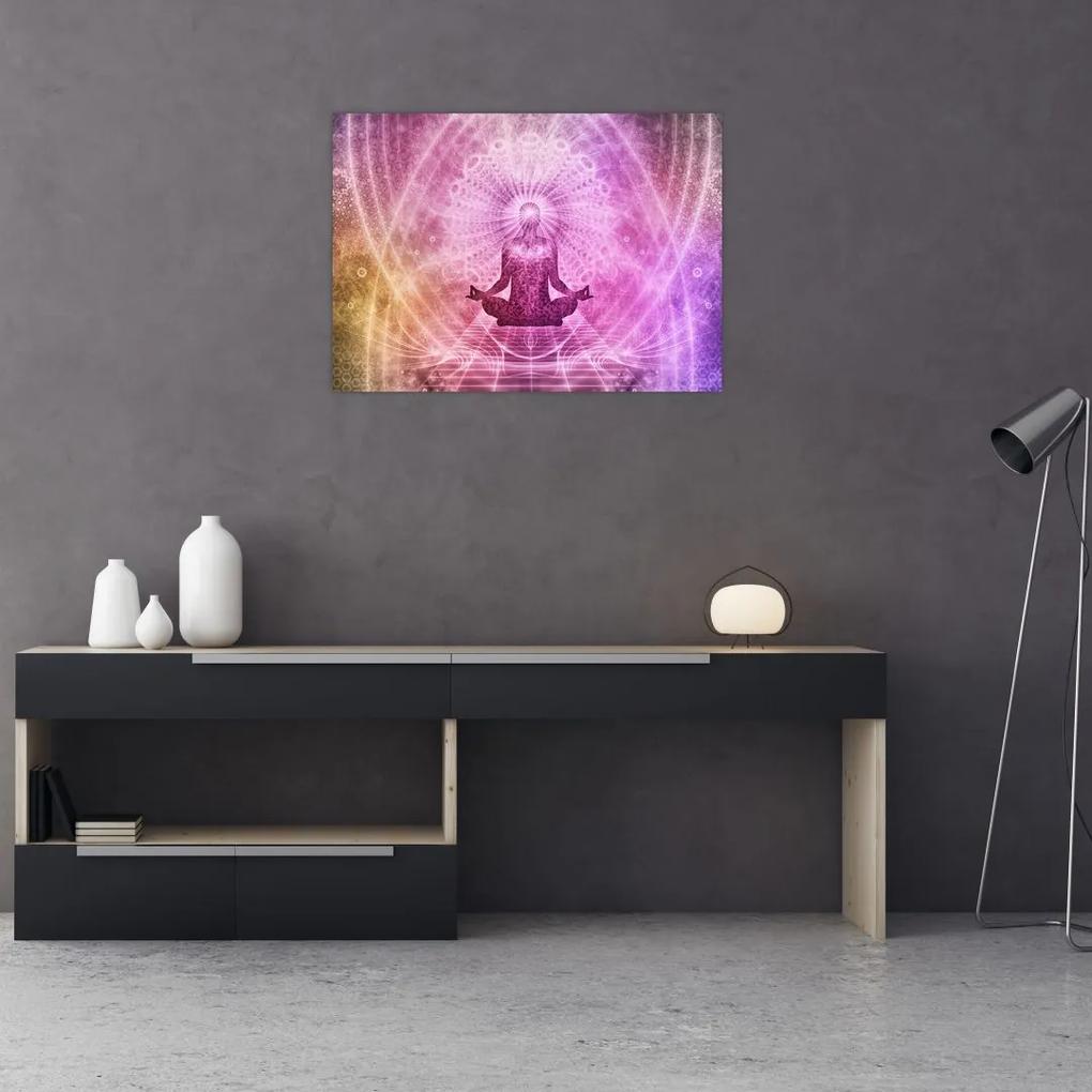 Sklenený obraz - Meditačná aura (70x50 cm)