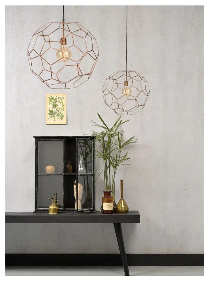 Hnedé závesné svietidlo s kovovým tienidlom ø 34 cm Marrakesh – it's about RoMi