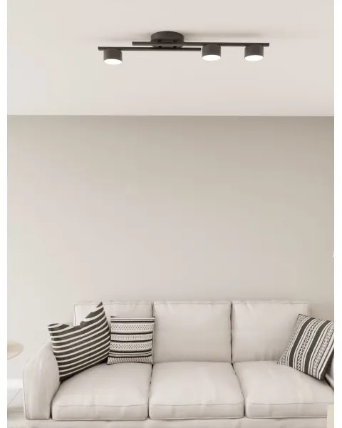 Stropné svietidlo FRAGMENT 3xGX53/12W/230V čierna