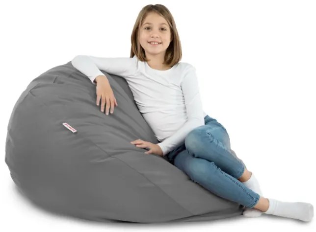 Plyšový sedací vak SAKO oceľový