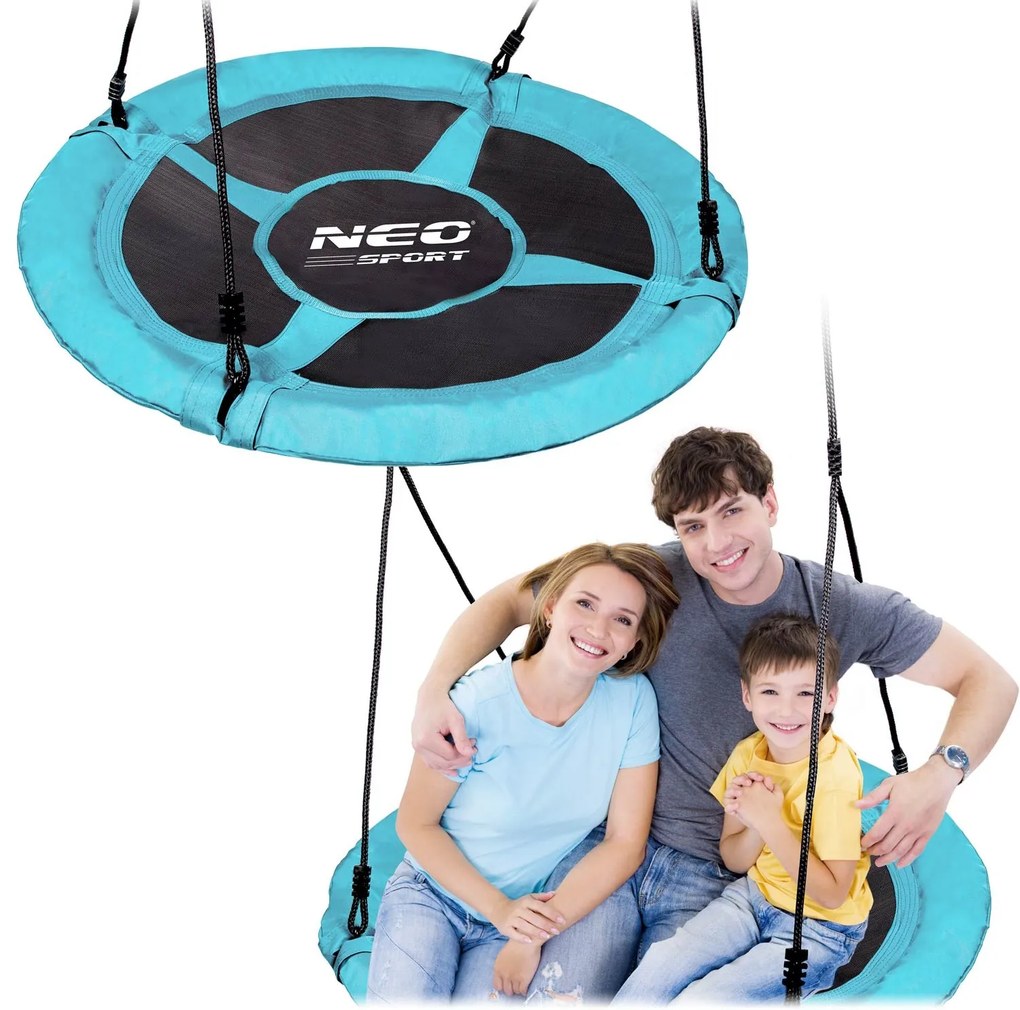 Neo-Sport Hojdačka Bocianie hniezdo Swingo XXL Tyrkysová 95 cm