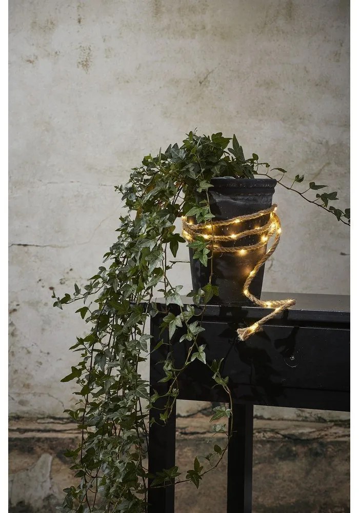 Hnedá LED svetelná reťaz Star Trading Jutta, 40 svetielok, dĺžka 200 cm