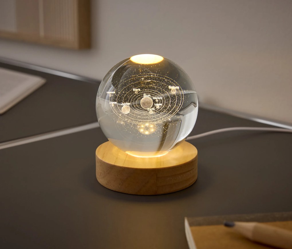Krištáľová guľa LED Galaxy