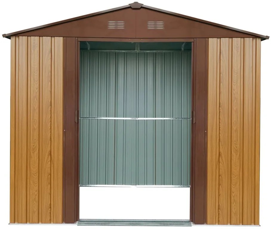 Záhradný domček BestBerg ZDB-4D / 4,1 m² / 236 x 174 x 206 cm / červené drevo / hnedá
