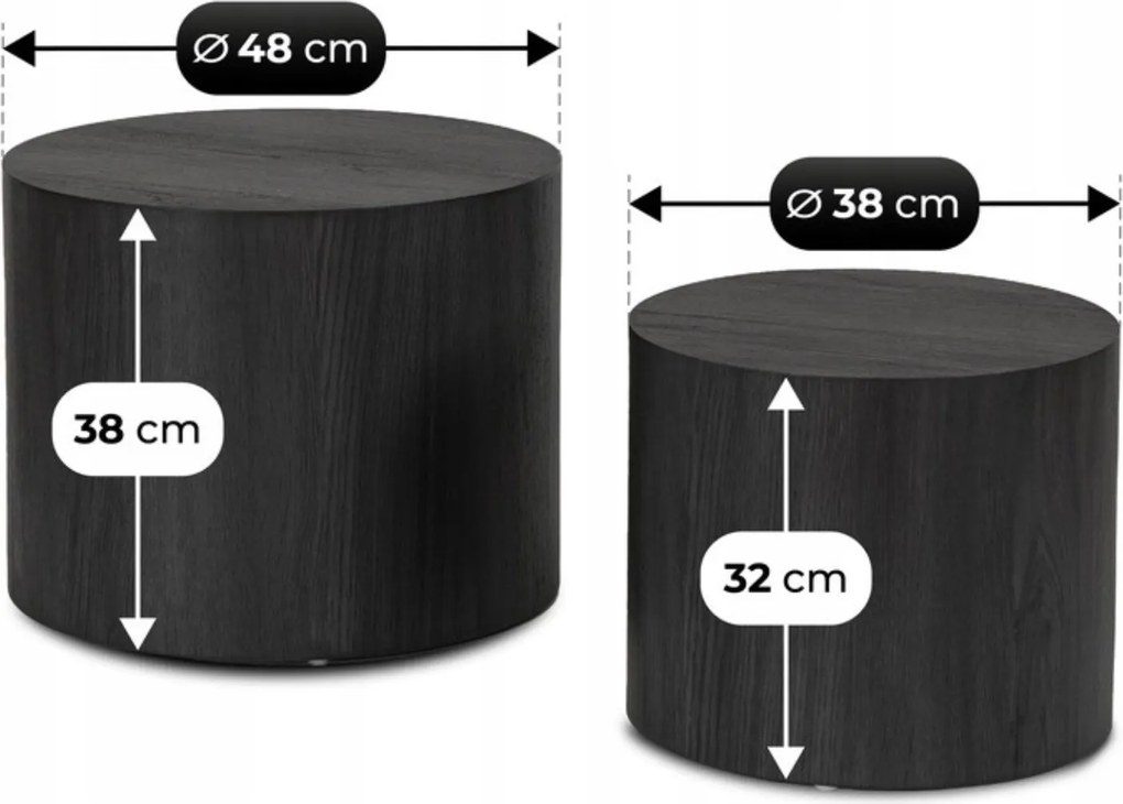 PROXIMA.store - Moderná zostava stolíkov LEILA FARBA: biela