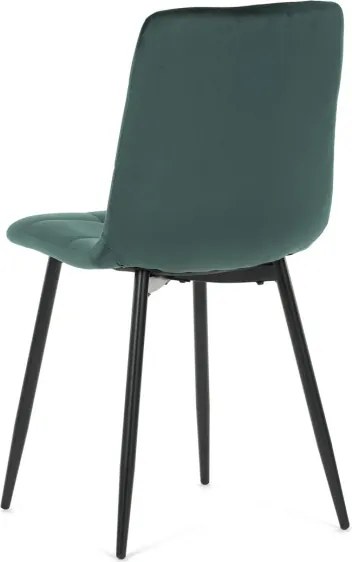Jedálenská stolička zamatová, zelená CT-281 GRN4