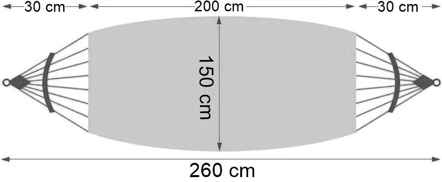 Závesná sieť EDEN pre 2 osoby béžovo-čierna
