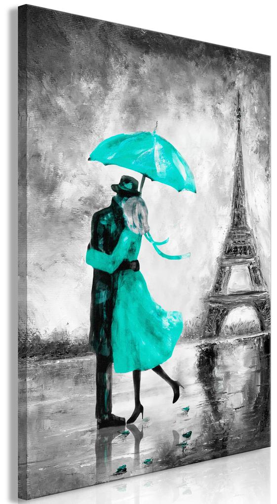Artgeist Obraz - Paris Fog (1 Part) Vertical Green Veľkosť: 60x90, Verzia: Premium Print