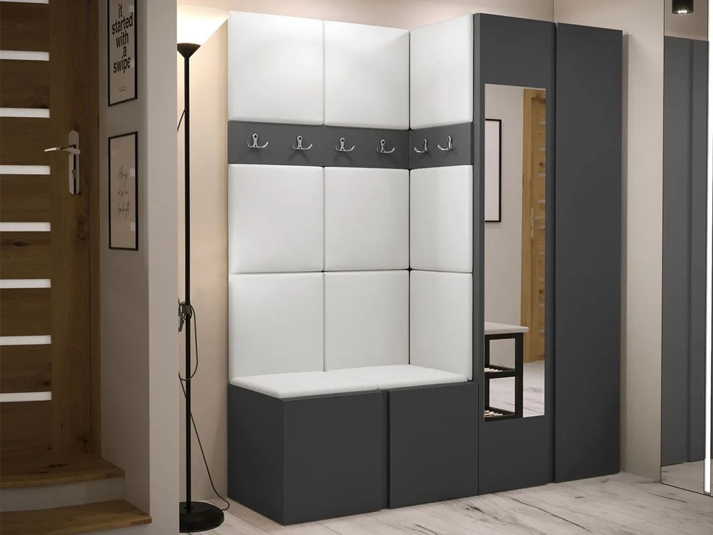 Predsieň Tavasz XII, Farby: kašmír, Farba čalúnenia:: ekokoža Soft 017 (biela)