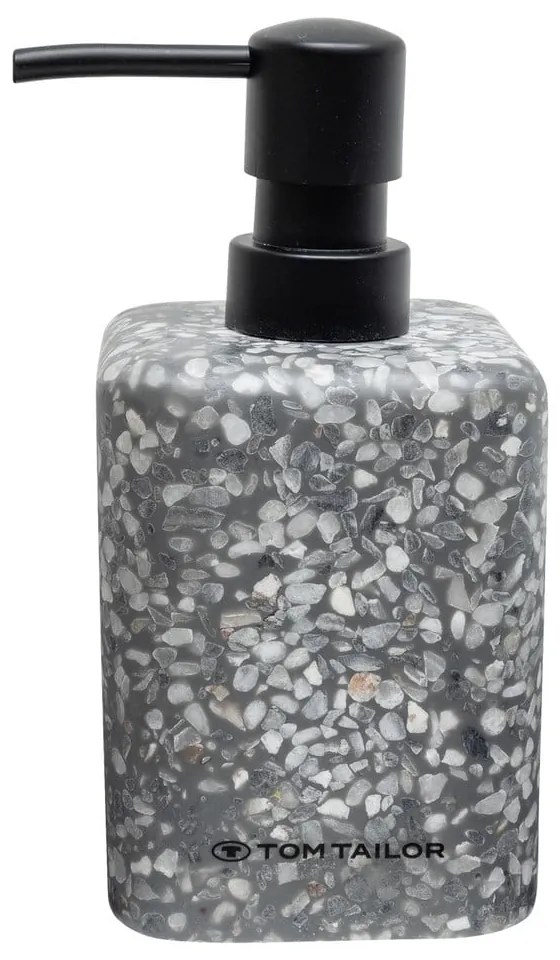 Sivý dávkovač mydla z polyresínu 270 ml Tom Tailor T-Terrazzo – Wenko