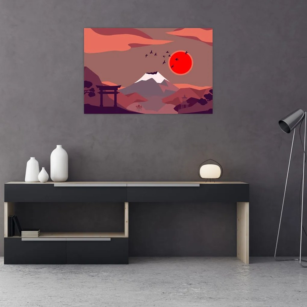 Obraz - Hory Fudži (90x60 cm)