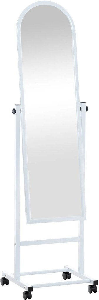 Stojace zrkadlo Evoir - 151x39x39 cm - Biela