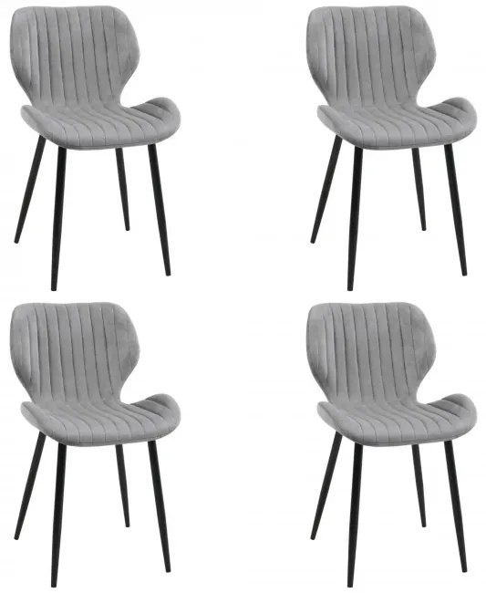 Set štyroch jedálenských stoličiek SJ.17 sivé