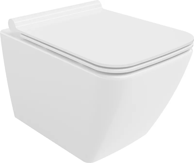 Mexen VEGA Rimless misa závesná so sedátkom voľne-padajúcim slim, 52 x 36 cm, biela, 30654000