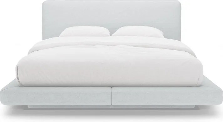 Svetlosivá čalúnená dvojlôžková posteľ 140x200 cm Linea – Micadoni