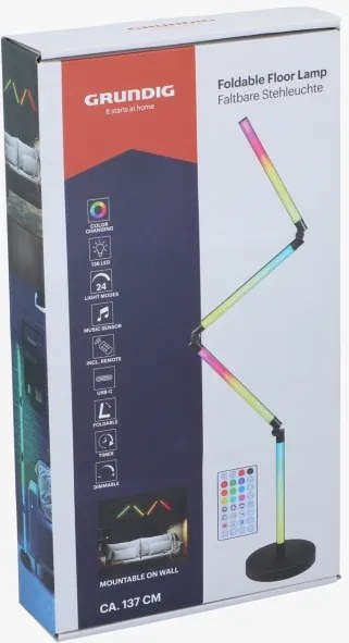 Grundig - RGB stmievateľná stojacia lampa 2 v 1 LED/230 V + diaľkový ovládač