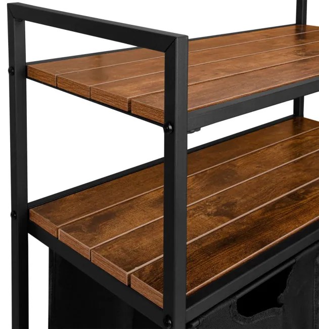 Kôš na bielizeň MIRUN 2-priehradkový sivý