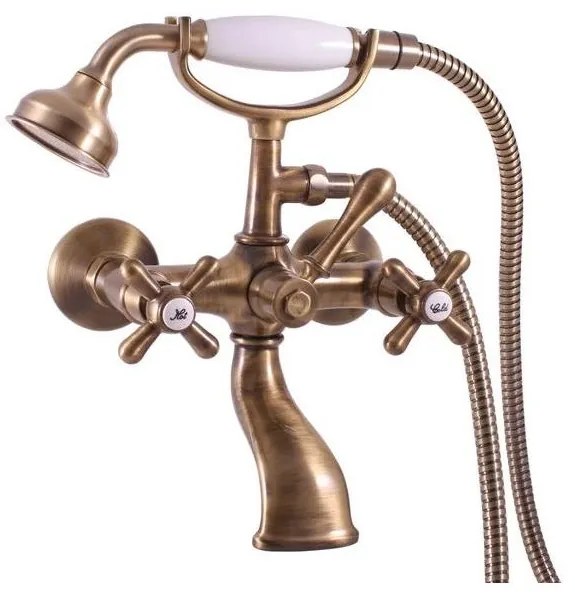 RAV Slezák MK159.5/2SM - Vaňová súprava s batériou MORAVA RETRO, stará mosadz