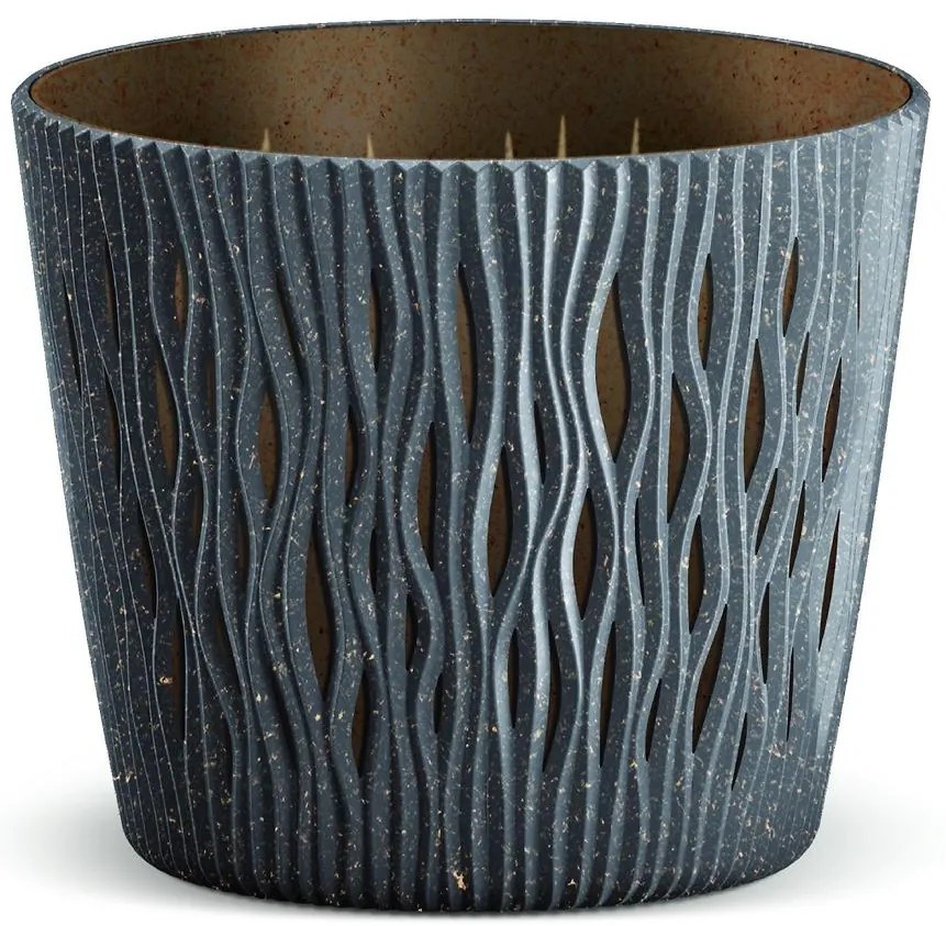 Kvetináč Sandy okrúhly 160 – antracit Eco