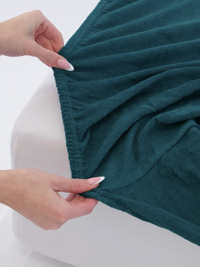 Froté plachta 160 × 200 cm - petrolejová