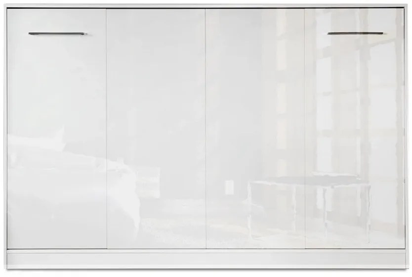 Horizontálna sklápacia posteľ Biela Rozmer: 140x200cm